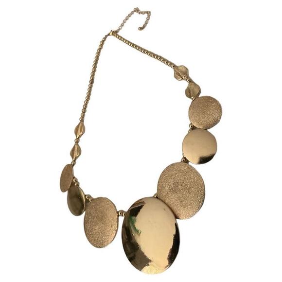 SOLD!!!Women's Gold tone Statement Necklace - Picture 2 of 5